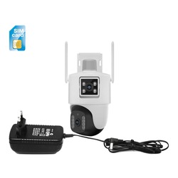 Комплект уличной 4G камеры с SIM-картой и блоком питания