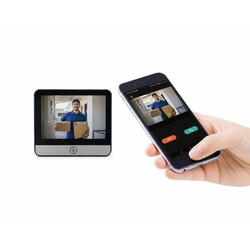 Аккумуляторный Wi-Fi видеоглазок с монитором и вызовом на телефон