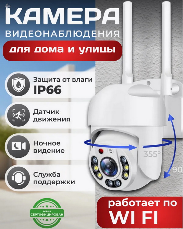 Wi-Fi видеокамера для удаленного наблюдения 